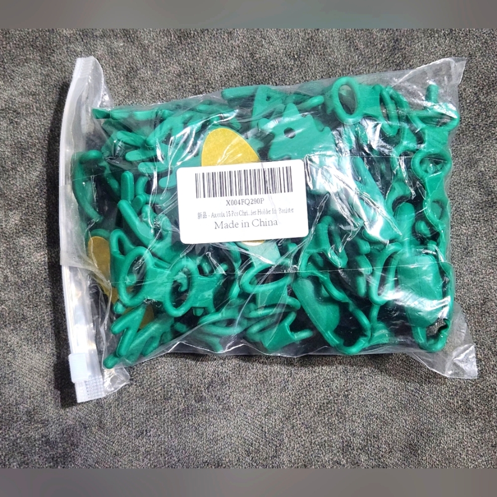 15 Pcs Christmas Garland Hanger Hooks Green High Quality Silicone Clips
